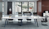 Bureau de réunion table de bureau blanche bureau de poste de travail mobilier de bureau table de conférence en forme de L