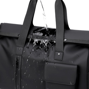 Sac de voyage à roulettes en nylon pour homme, design simple, avec compartiment sec/humide, idéal pour les affaires - Product Image 5