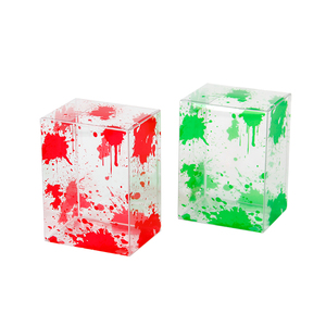 סיטונאי מותאם אישית דקורטיבי פלסטיק קשיח שקוף עם צבע אדום אדום נועז - Product Image 3