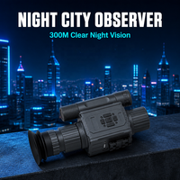 Perangkat Monokuler Penglihatan Malam Ringkas Jangkauan 200-400M 850nm IR Perekaman Video HD 1080P Pembesaran untuk Keamanan