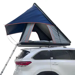 Domingo Campistas Hard Alumínio Shell Rooftop Tenda Outdoor Camping Folding Triângulo Roof Top Tent