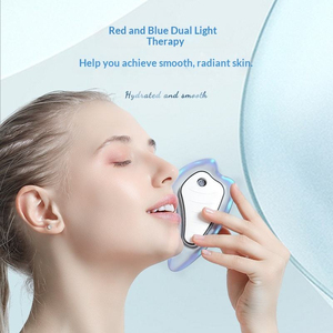 Masajeador Facial Gua Sha con LED Rojo y Azul para Reafirmar la Piel, Cuidado de Arrugas y Tratamiento Facial en Casa - Product Image 5