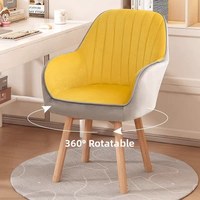 Chaise confortable pour le bureau à domicile et l'hôtel, avec dossier réglable, en velours épais, idéale pour la chambre et le bureau