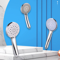Robinet de douche à effet pluie moderne et écologique en ABS, sans inverseur, finition miroir