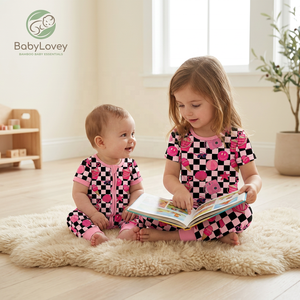 <span class=keywords><strong>Pyjama</strong></span> <span class=keywords><strong>bébé</strong></span> en bambou doux et écologique avec motif personnalisé Babylovey pour nouveau-nés et tout-petits garçons et filles, avec fermeture éclair intégrée aux pieds - Product Image 5