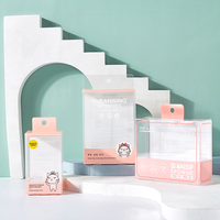 Boîtes à cosmétiques en plastique transparent PET/PVC/PP, emballage de maquillage, boîte à cosmétiques personnalisée pour éponge, poudre d'œuf, mélangeur de beauté