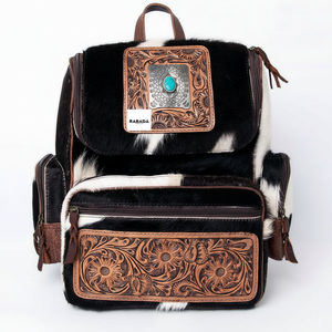 Bolsas de pañales de cuero de vaca y herramientas occidentales hechas a mano, elegantes bolsas de piedra turquesa, mochila al por mayor - Product Image 1