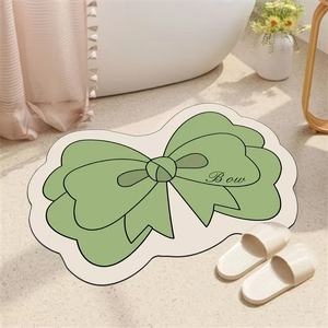Alfombra de baño de tierra de diatomeas con forma de lazo, antideslizante y de secado rápido para baño - Product Image 4