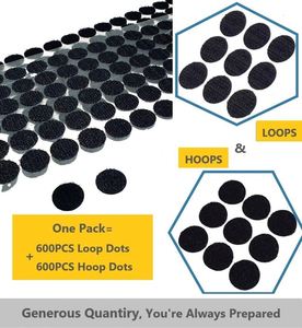 접착식 후크 앤 루프가 있는 후드티, 접착식 후크 앤 루프 도트 - Product Image 4