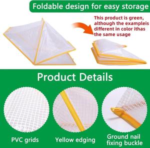 Couverture pliable pour plantes de jardin, protection contre <span class=keywords><strong>le</strong></span> gel pour lit de culture surélevé, mini-serre avec 8 piquets de fixation au sol - Product Image 5