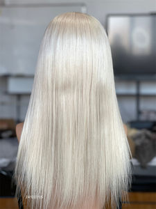 Peluca de encaje transparente para encaje, peluca médica recta virgen de cabello europeo con cabello prearrancado - Product Image 4