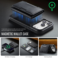 Funda Cartera Desmontable para iPhone 17/17 Pro/17 Pro Max/17 Air/17E con Soporte, Bloqueo RFID, Carga Inalámbrica