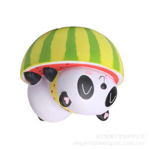Cute Panda In Watermelon PU Foam Slow <b>Rebound</b> Toy Summer Fun Gift Desk Decoration - Product Image 3