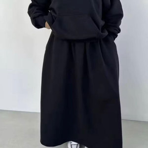 Top Trending Sweatshirt Tracksuit <b>Skirt</b> Set Oversized Autumn Winter Wear Collection Plus Size <b>Skirt</b> Set For Adult OEM Service - Product Image 3