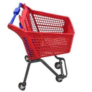 यूरोपीय डिजाइन शॉपिंग ट्रॉली गाड़ी प्लास्टिक की टोकरी - Product Image 1