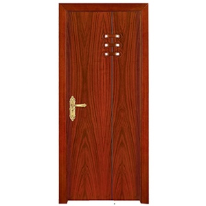 ประตูเหล็กกันไฟสีม่วงแบบเปิดเรียบง่าย แผ่น MDF ลายไม้เดี่ยว ดีไซน์จีน - Product Image 2