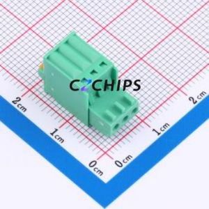 MX2EDGKD-2.5-03P-GN01-Cu-A Plug-in Terminal Block P=2.5mm Connector Plug 1x3P 2.5mm Green - Product Image 2