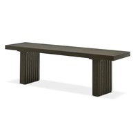 Chaise de salle à manger rembourrée française moderne italienne minimaliste en chêne noir et long tabouret de banc pour le salon et la salle à manger