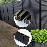 Clôture à lattes WPC pour la protection de la vie privée, cadre en aluminium, 1,80 m, design moderne, pour jardin et maison, facilement assemblable, couleur personnalisable, gaufrage 3D