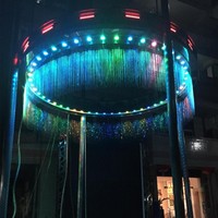 Conception de cascade de mur graphique de fontaine d'écran d'eau numérique extérieure de 2025