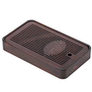 Bamboo <b>Tea</b> <b>Tray</b> Rectangle Stackable With Drain And Water Storage Japanese Style <b>Tea</b> Table Storage <b>Trays</b> - Product Image 5