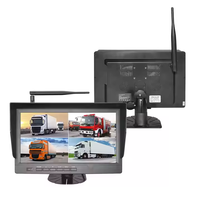Système de caméra DVR sans fil pour camion de 10 pouces, 2,4 G longue portée pour les grands véhicules avec caméras métalliques étanches, aide au stationnement