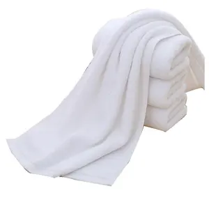 Asciugamani da bagno per Hotel in cotone 140 70 * 100% cm per adulti asciugamano da bagno bianco morbido ad assorbimento d'acqua 400g per asciugamano monouso per hotel