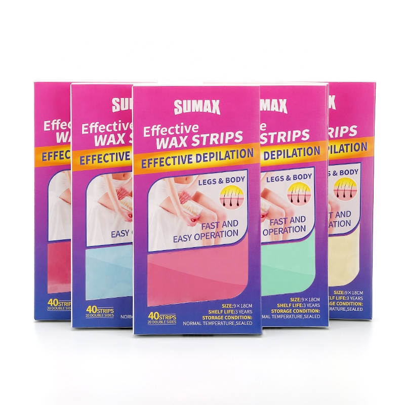 Sumax Hot Selling Ready to Use Hair Removal Wax Strips No Heat Required