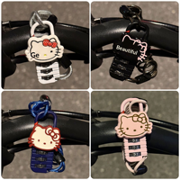 Cadenas à combinaison portable pour casque de vélo et trottinette, câble en acier de 0,5 m, code réinitialisable, léger (39g) avec motif chat mignon