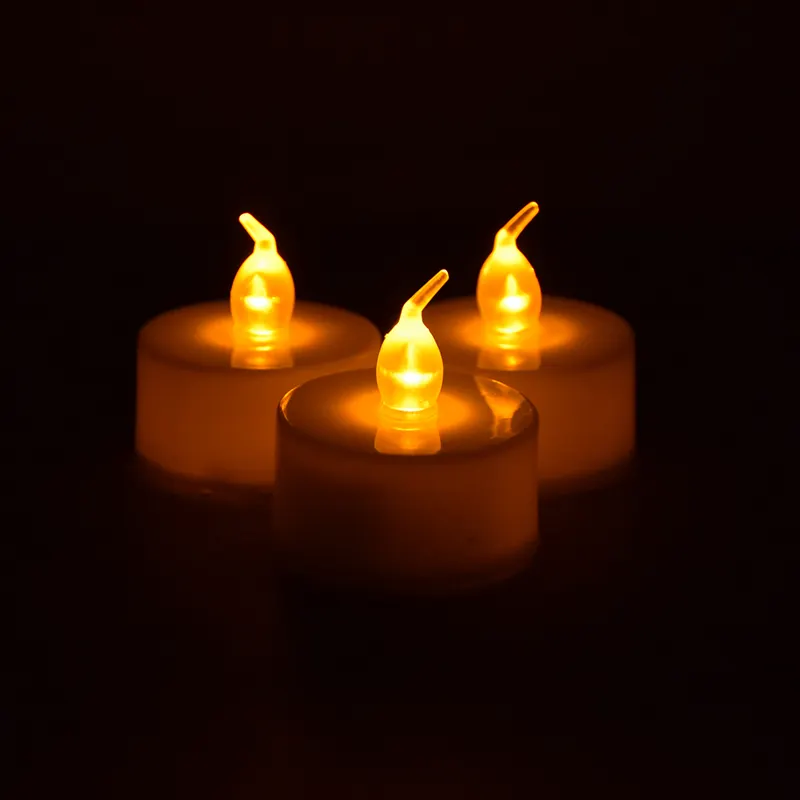 Cintilação luz amarela branco LED luz cor mudando luz decoração ao ar livre flameless LED velas