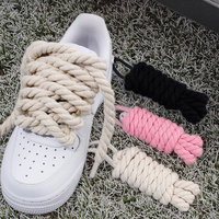 Lacets personnalisés en coton polyester torsadé doré, épais et antidérapants, 12 mm et 8 mm, pour AF1 Sport Casual