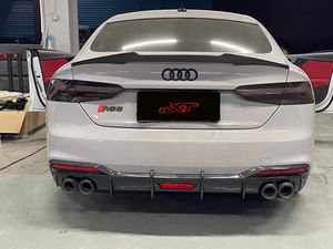 Difusor de parachoques trasero de fibra de carbono con luz LED para Audi <span class=keywords><strong>A5</strong></span> S5 B10, alerón deportivo, kit de carrocería 2020 + - Product Image 5