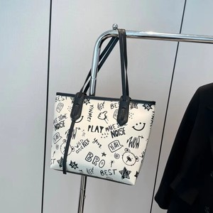 Borsa a Spalla da Donna THK Grande Capacità, Nuova Borsa a Mano Sottobraccio con Stampa Cartone Animato, Stile <span class=keywords><strong>Van</strong></span> Letterario Dolce - Product Image 2