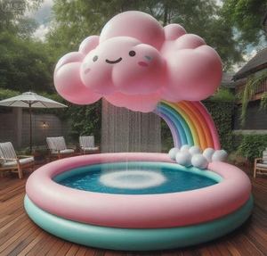 Jardin d'arrière-cour Pvc enfants adultes piscines d'eau portables en plein air pour enfants forme de nuage sauter piscine de natation gonflable - Product Image 3