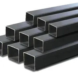 أنبوب صلب مستطيل الشكل بهيكل مجوف بسعر الجملة من المصنع أنبوب أسود مصنوع من الحديد متوسط الحجم متوفر بسعر منخفض