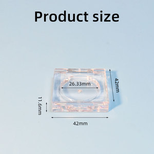 Clair <span class=keywords><strong>Vide</strong></span> Pan carré Fard À Paupières Cube En Plastique Compact Poudre étui Transparent Blush clair Cosmétique <span class=keywords><strong>Vide</strong></span> Fard À Paupières Palette étui - Product Image 2