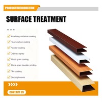 Paneles de Techo Suspendidos Ignífugos de Aluminio con Acabado de Madera, Baffles en Forma de U, Diseño Moderno 3D para Hogar, Oficina y Edificios de Oficinas