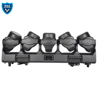 Barre de lumière LED mobile GBR-TB5IP à 5 têtes, IP65, pour extérieur, avec zoom, RGBW, Pixel Wash Beam, contrôle DMX512, stroboscope, activée par le son