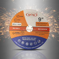 Disque de coupe en métal WGW 9 "230x2x22.23mm disque de coupe en métal pour meuleuse d'angle portable, disque en oxyde de T41-Aluminum métal 80 m/s