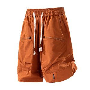 Pantalones cortos de verano con logo personalizado para hombre, con bolsillos, estilo japonés, de secado rápido, rectos, deportivos y de ocio, frescos. - Product Image 2