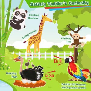 Libro Sensoriale Montessori, Il Mio Primo Viaggio al Zoo, Libro Attività per Bambini con Giochi Tattili e Educativi per Bambini e Bambine - Product Image 4