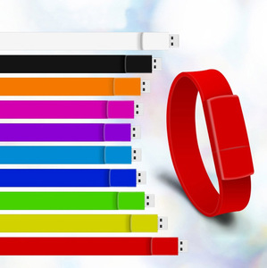 Custom Logo Silicone Bracelets 1GB 2GB 4GB 8GB 16GB 32GB 64GB USB Flash Drives for Promotion