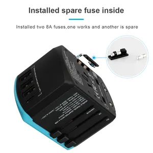 Nieuwe Universele Stopcontact Travel Adapter Europa Schuko Outlet Plug Type C Fast Charger 3 Pin Travel Adapter