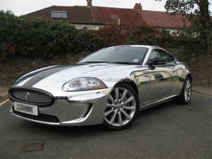 Flessibile argento cromato specchio <span class=keywords><strong>pellicola</strong></span> avvolgente in vinile <span class=keywords><strong>per</strong></span> auto adesivo aria libera bolla 1.52*18m - Product Image 3