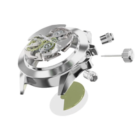Montre à quartz de luxe avec logo personnalisé, boîtier en acier inoxydable, verre saphir, bracelet en silicone, mouvement VK63, chronographe, étanche