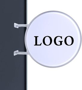 Waterproof Outdoor <b>Advertising</b> Projecting Round Lightbox Double-sided LED <b>Light</b> <b>Box</b> Sign for Cafes Bars Restaurants - Product Image 1