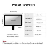 Panel Táctil Capacitivo Proyectado (PCAP) USB Antivandálico Multitáctil de 18.5 Pulgadas, Kit de Superposición de Pantalla Táctil