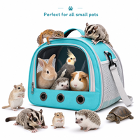 Sac de transport pliable pour reptiles, lézards et petits animaux, en polyester, étanche, avec fermeture éclair, transparent et réglable