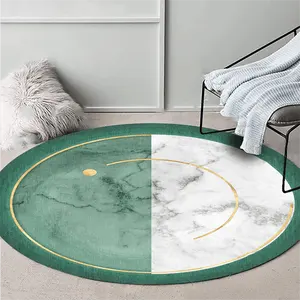 3d Круглый ковер, персонализированные ковры и коврики для гостиной, зеленый, серый ковер с нордическим логотипом, моющийся коврик лучшего качества