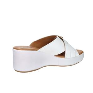 Cinzia Soft Pantoufles compensées pour femmes blanches TS61324 - Product Image 4